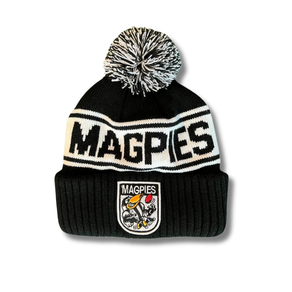 Collingwood Retro Youth Mascot Beanie | Official Collingwood FC Merchandise