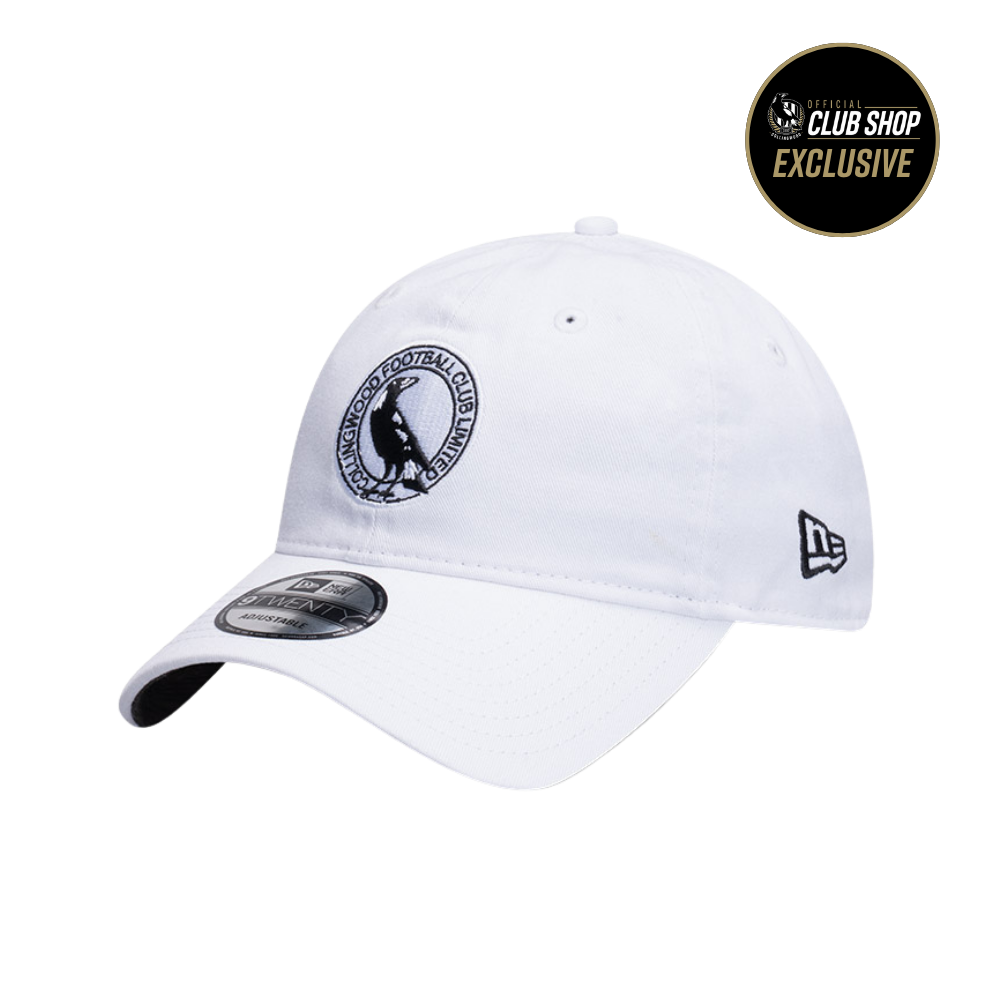 Collingwood New Era 9TWENTY Basic White Cap | Official Collingwood FC Merchandise