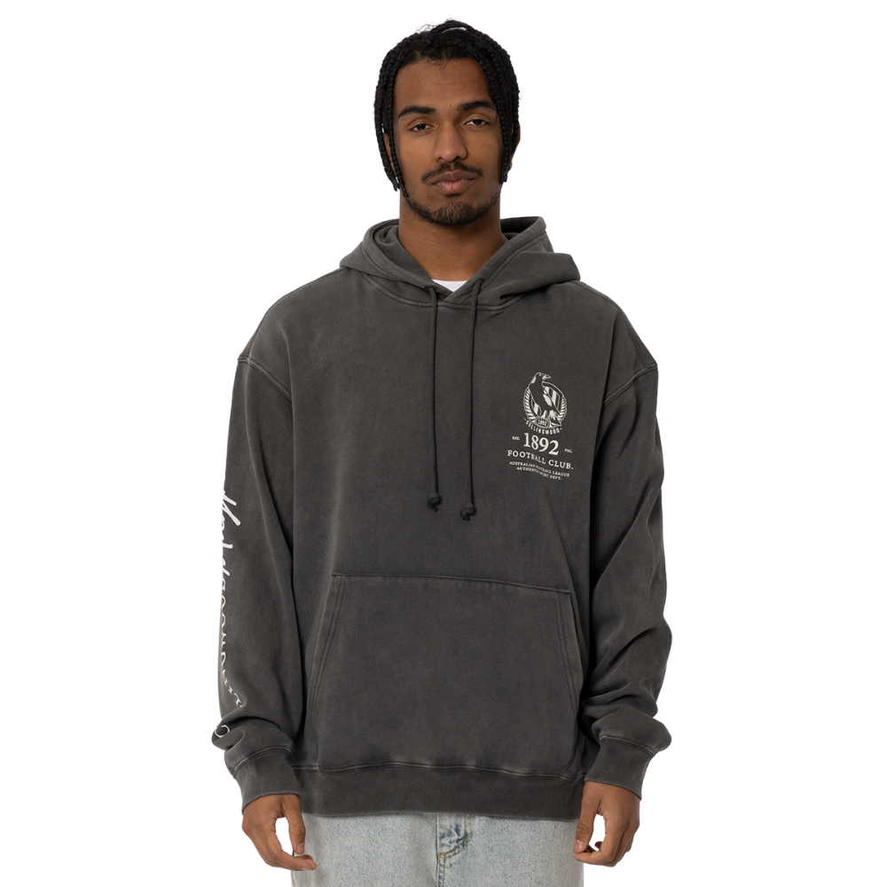 Collingwood Acid Wash Hood | Official Collingwood FC Merchandise