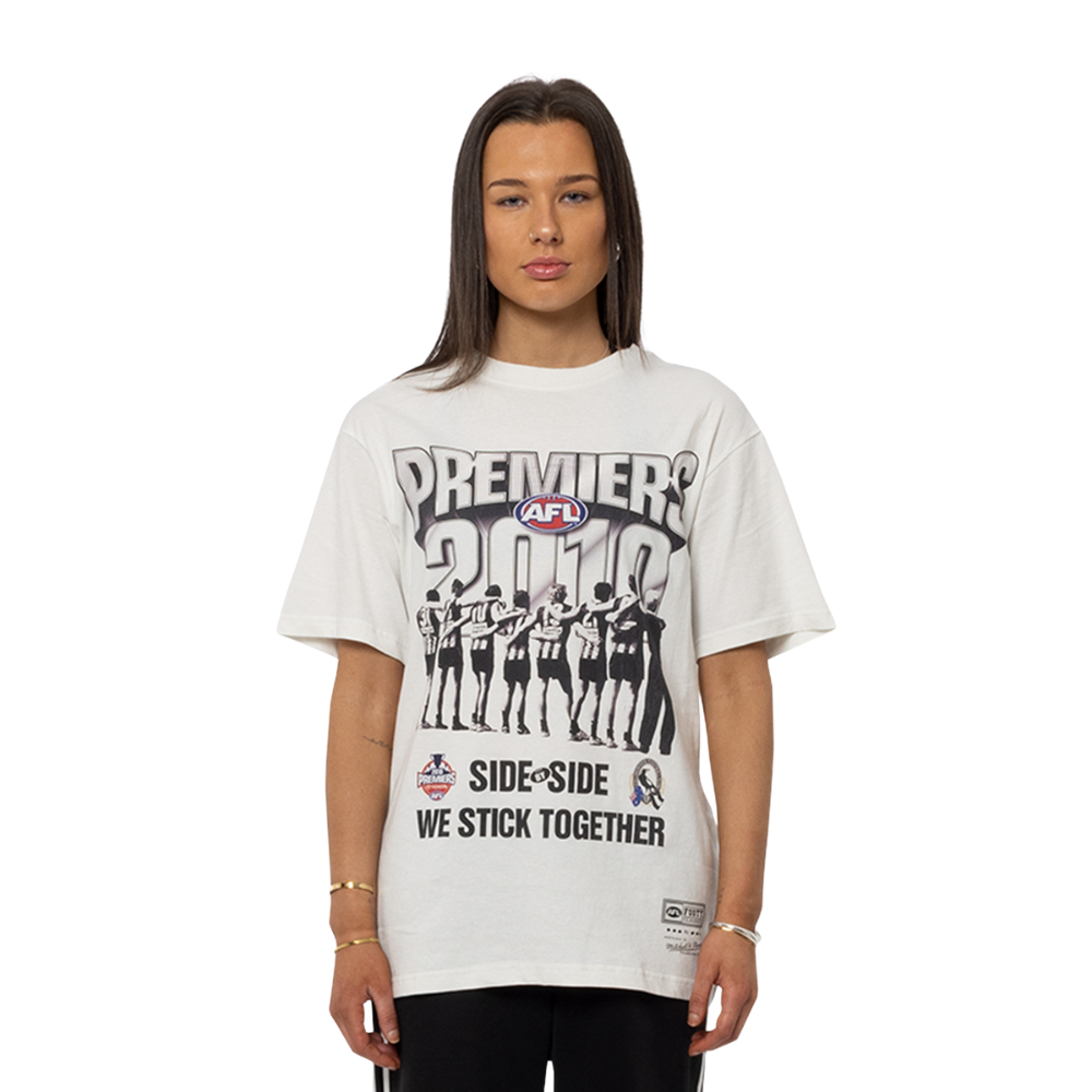 Collingwood Mitchell & Ness 2010 Side By Side Tee | Official Collingwood FC Merchandise