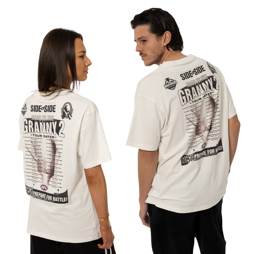 Collingwood Mitchell & Ness 2010 Side By Side Tee | Official Collingwood FC Merchandise