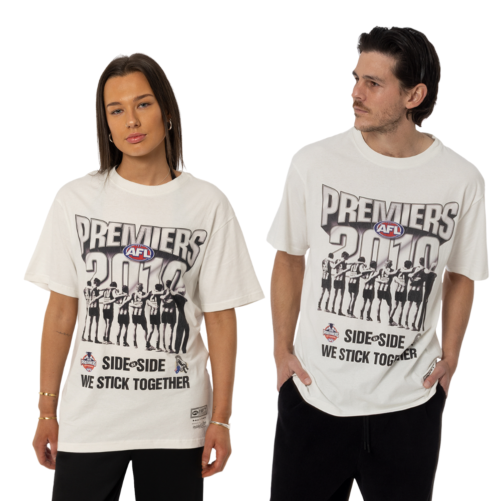 Collingwood Mitchell & Ness 2010 Side By Side Tee | Official Collingwood FC Merchandise