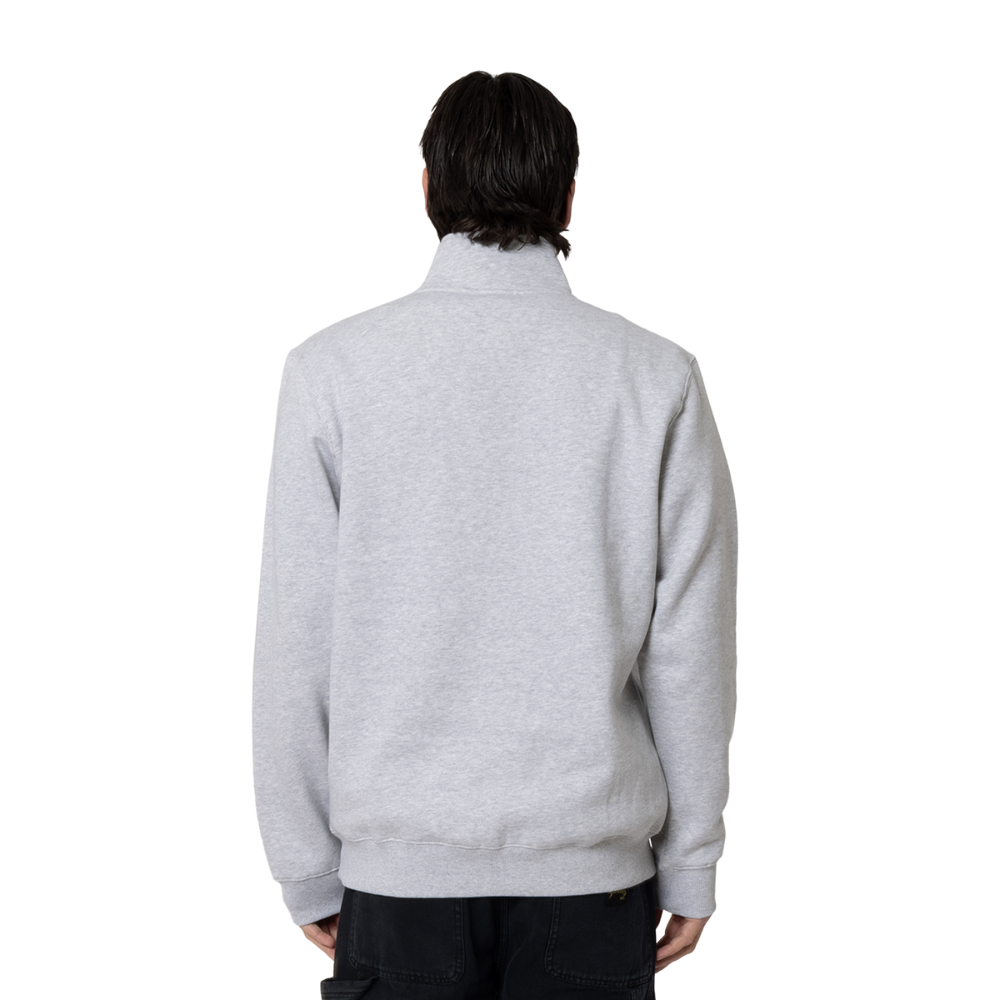 Collingwood Logo Basic 1/4 Zip Grey Crew