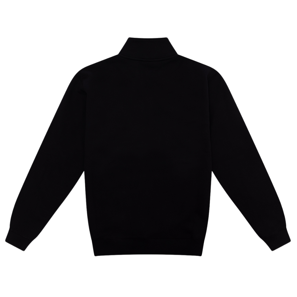 Collingwood Logo Basic 1/4 Zip Black Crew | Official Collingwood FC Merchandise