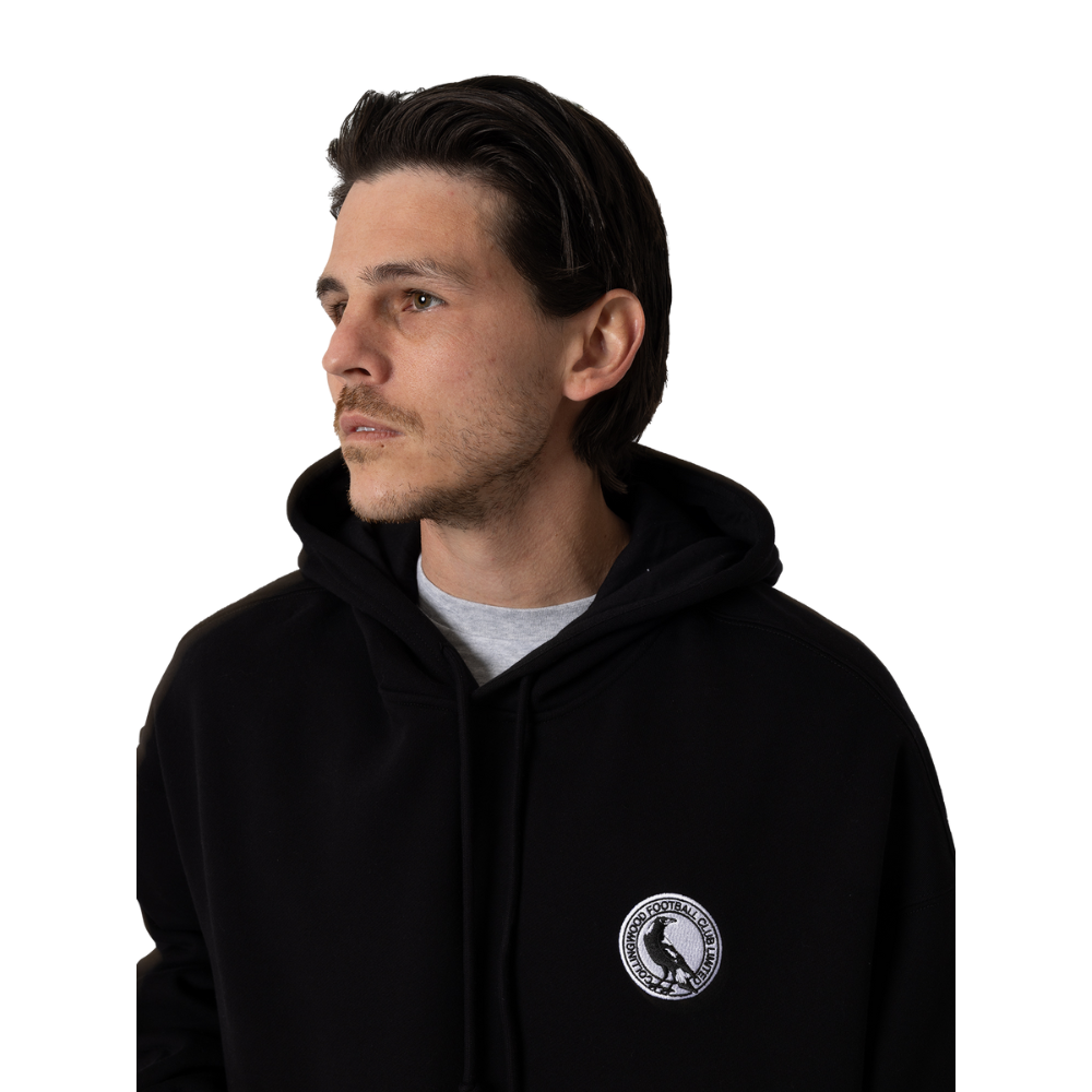 Collingwood Logo Basic Box Black Hood | Official Collingwood FC Merchandise