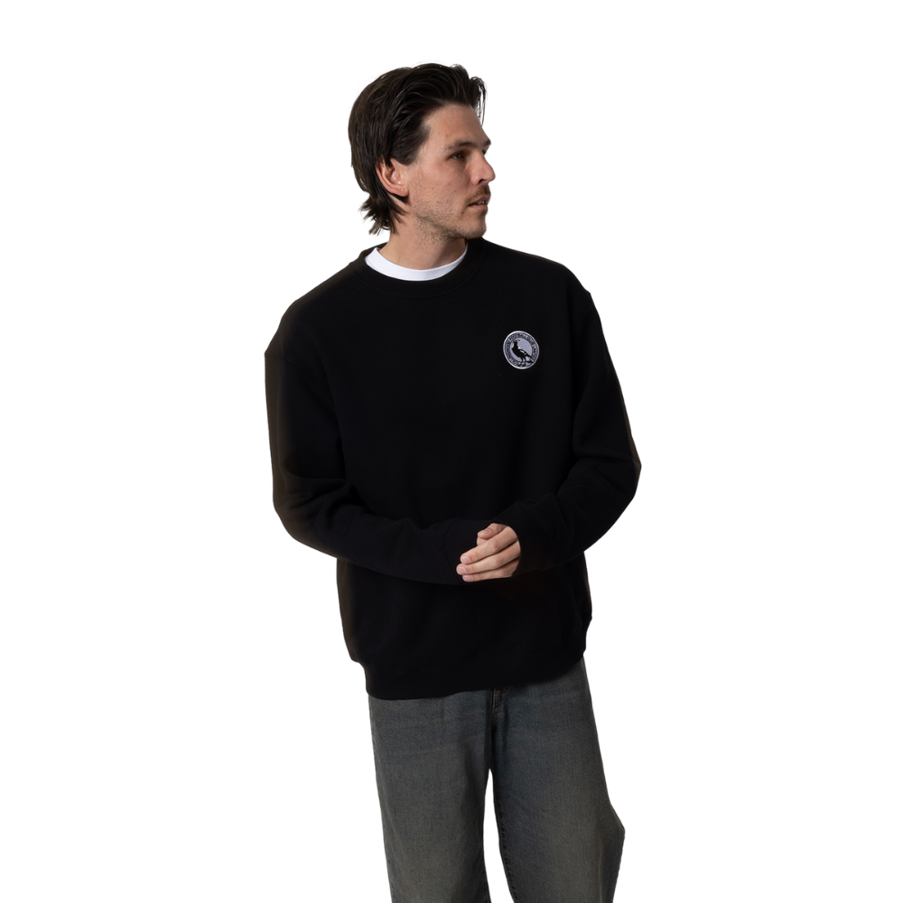 Collingwood Logo Basic Black Crew | Official Collingwood FC Merchandise