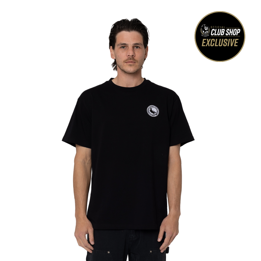 Collingwood Logo Basic Black Tee | Official Collingwood FC Merchandise