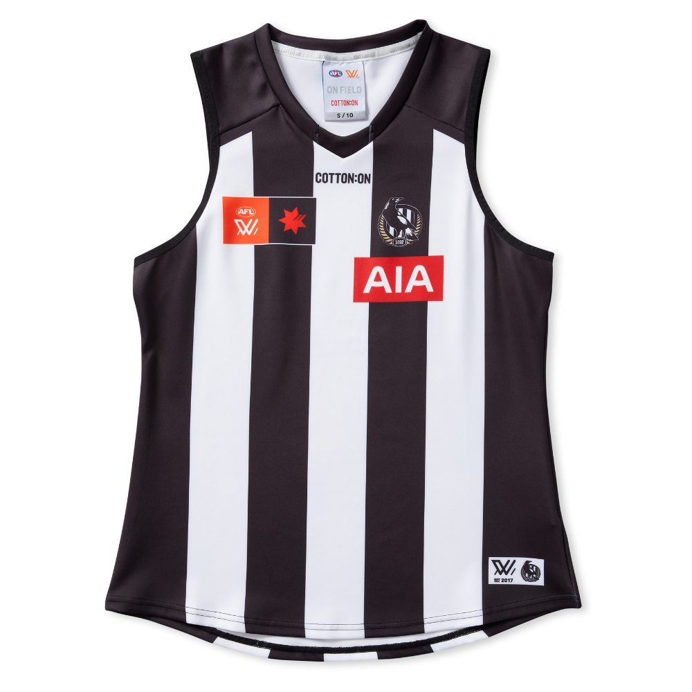 Collingwood 2025 AFLW Womens Home Guernsey | Official Collingwood FC Merchandise
