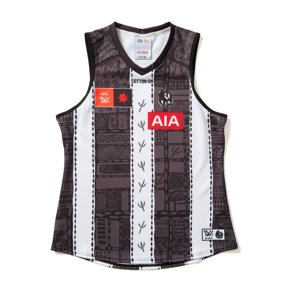 Collingwood 2025 AFLW Womens Indigenous Guernsey | Official Collingwood FC Merchandise