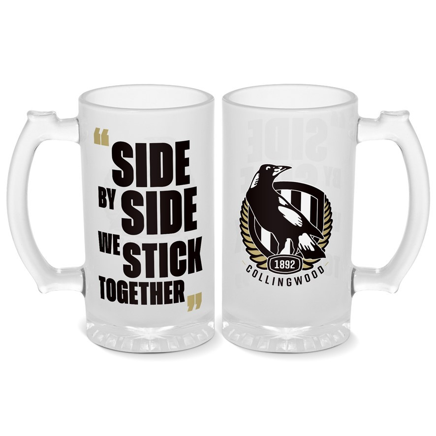 Collingwood 500ML Stein Frosted | Official Collingwood FC Merchandise