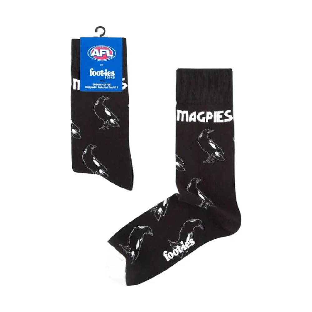 Collingwood Mascot Organic Cotton Socks M/L
