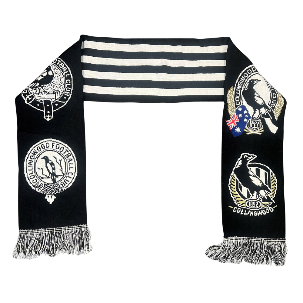 Collingwood Logo Evolution Scarf | Official Collingwood FC Merchandise