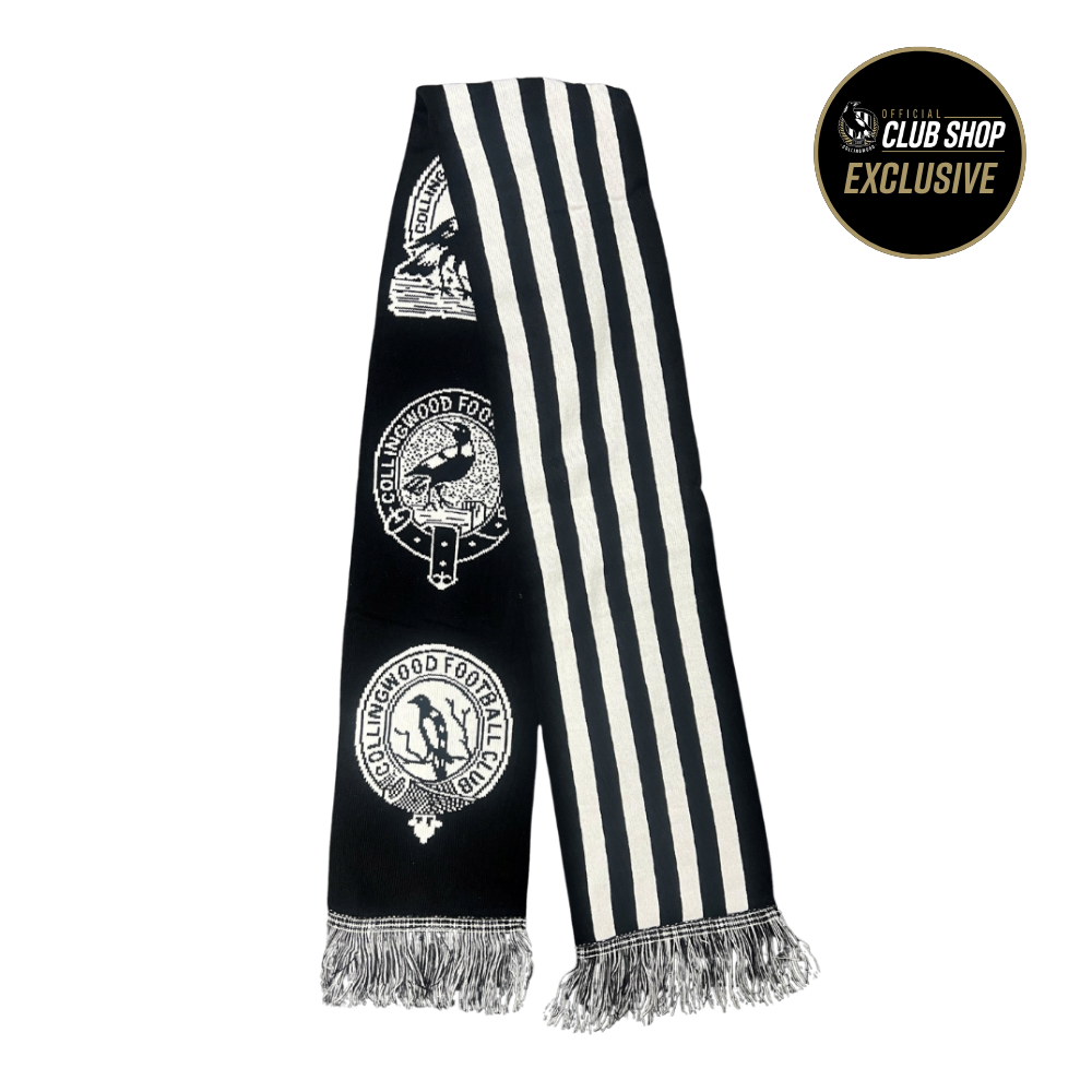 Collingwood Logo Evolution Scarf | Official Collingwood FC Merchandise