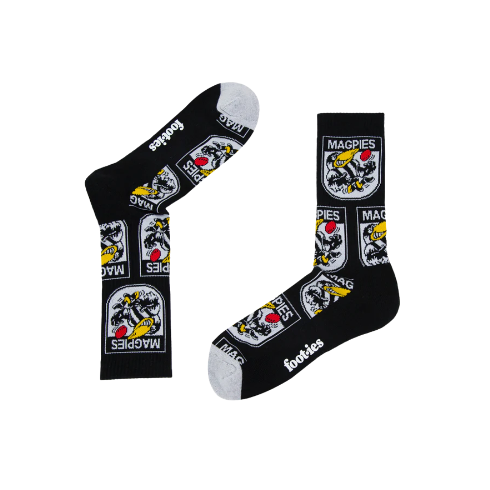Collingwood Retro Sneaker 2 Pack Socks | Official Collingwood FC Merchandise