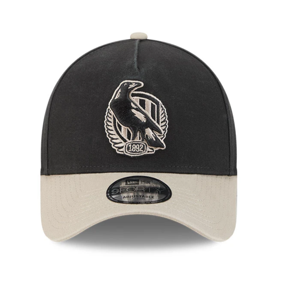 Collingwood New Era 9FORTY A-Frame 2-Tone Pebble Cap