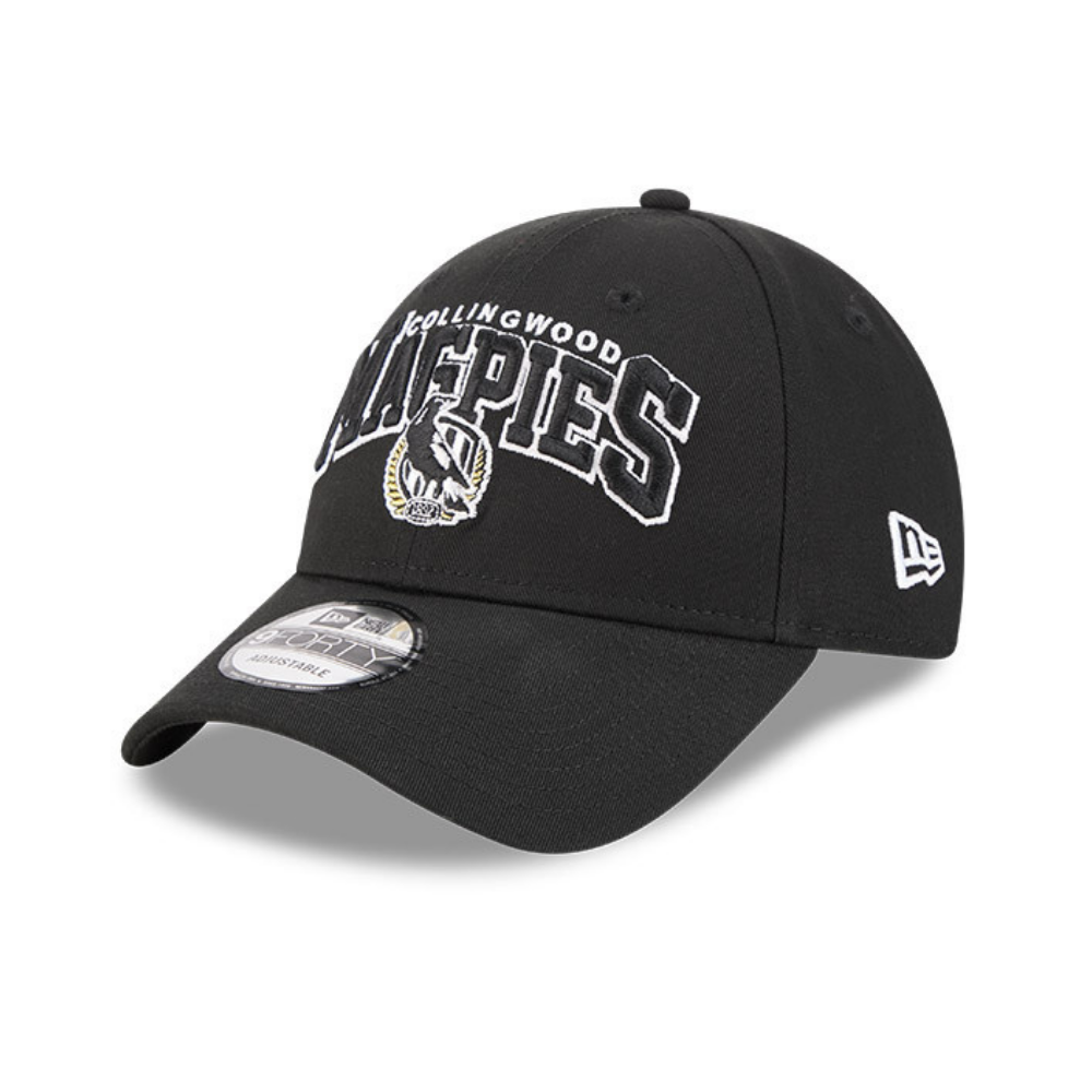 Collingwood New Era 9FORTY Youth Logo Arch Cap | Official Collingwood FC Merchandise