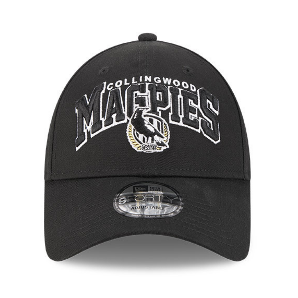 Collingwood New Era 9FORTY Youth Logo Arch Cap | Official Collingwood FC Merchandise