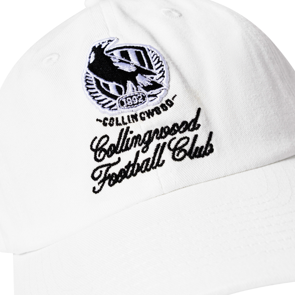 Collingwood White Crest Dad Cap | Official Collingwood FC Merchandise
