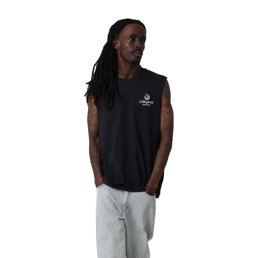 Collingwood Mens Multi Logo Muscle Tank | Official Collingwood FC Merchandise