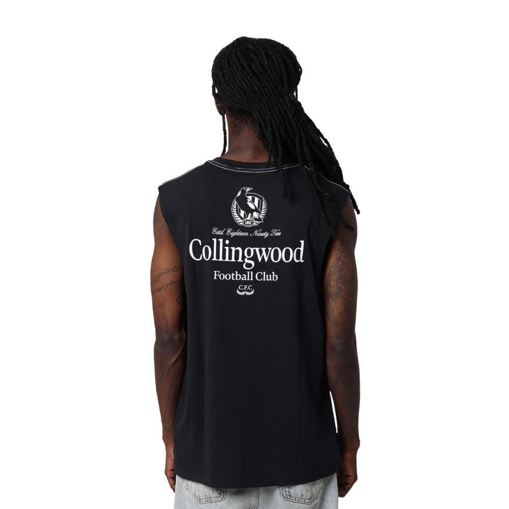Collingwood Mens Multi Logo Muscle Tank | Official Collingwood FC Merchandise