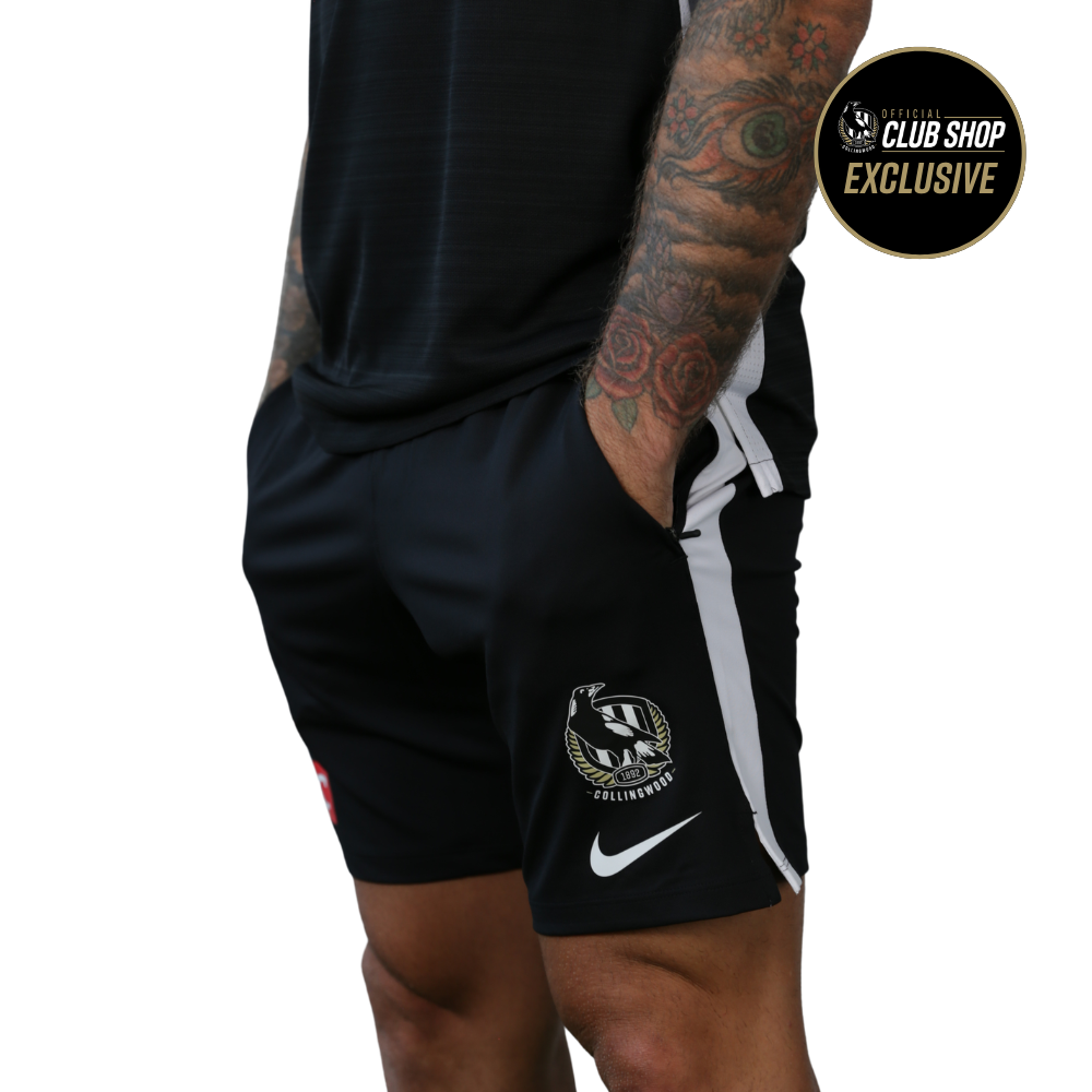 Collingwood 2026 Nike Mens Training Shorts with Pockets | Official Collingwood FC Merchandise