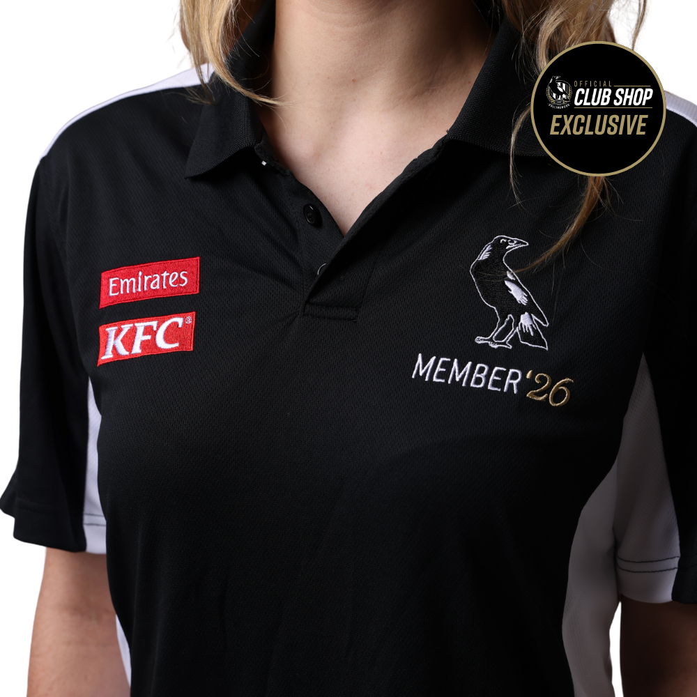 Collingwood 2026 Womens Member Polo | Official Collingwood FC Merchandise