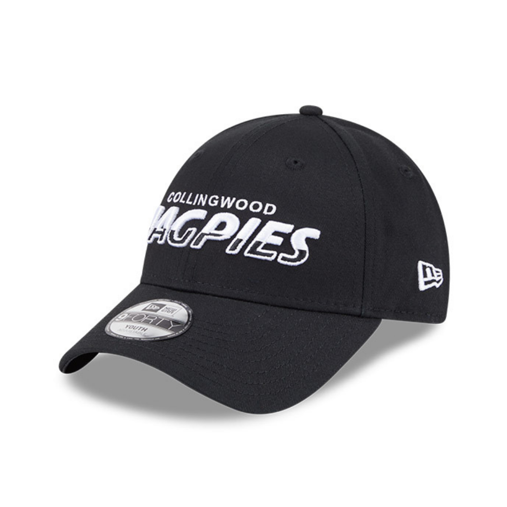 Collingwood New Era 9FORTY Youth Split Script Cap | Official Collingwood FC Merchandise