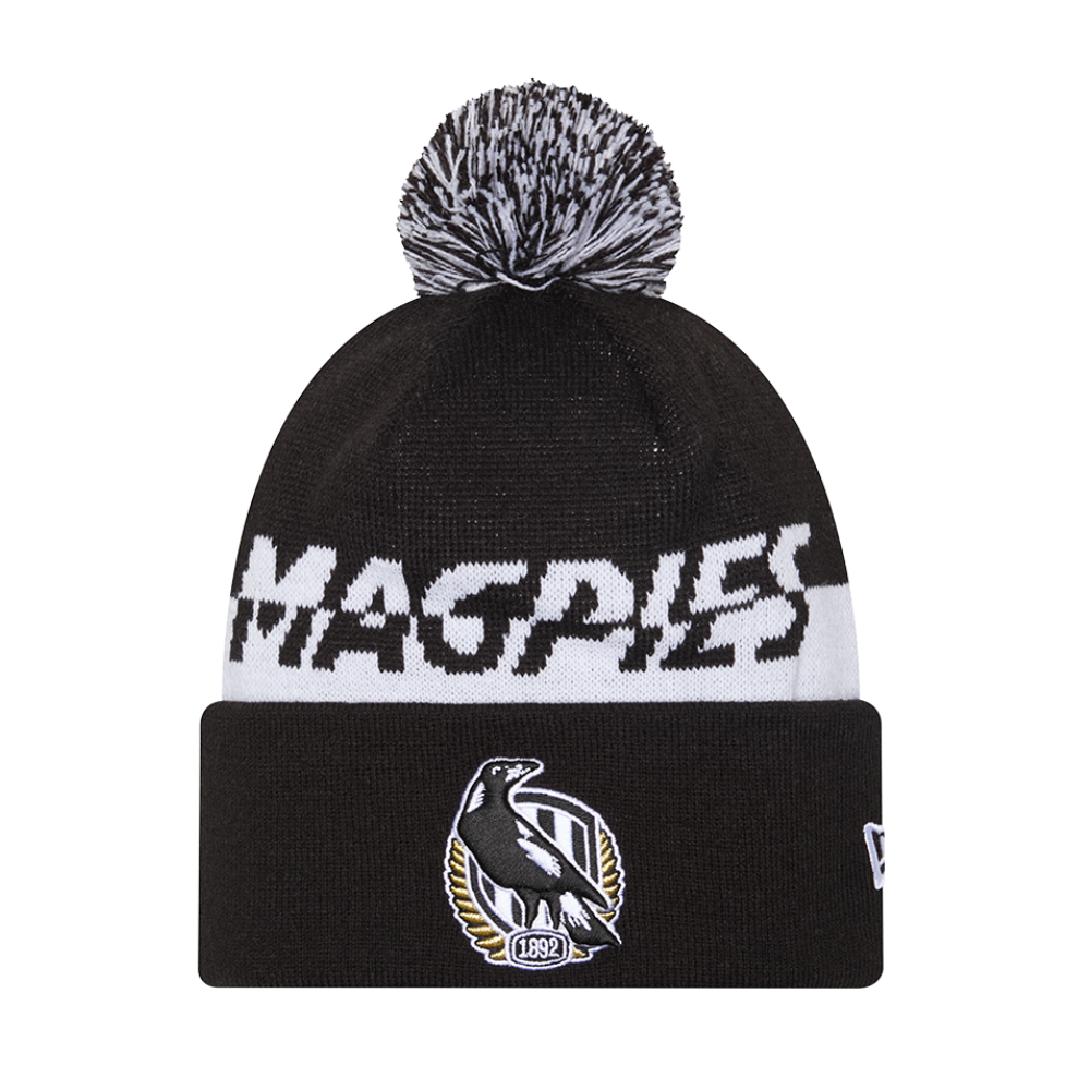 Collingwood New Era Split Script KNIT Beanie | Official Collingwood FC Merchandise