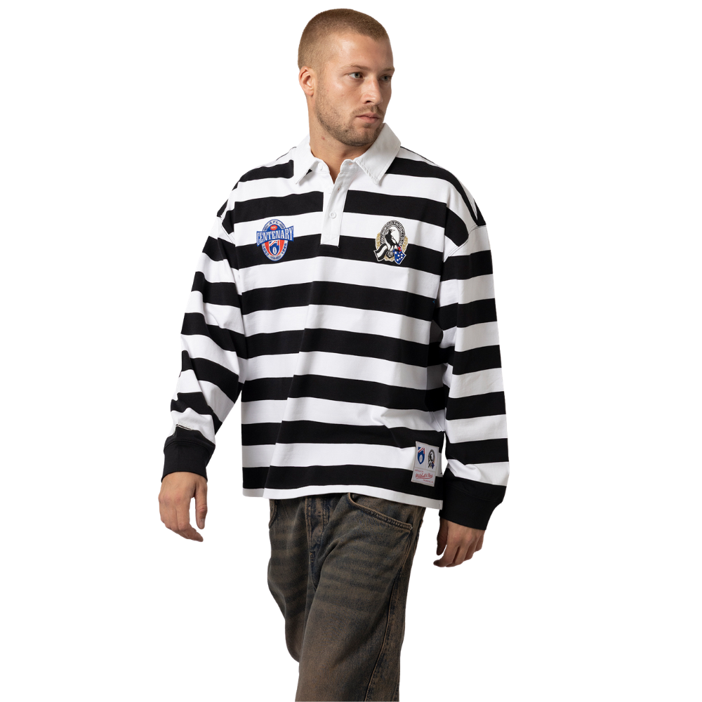 Collingwood Mitchell & Ness Centenary Rugby Polo | Official Collingwood FC Merchandise