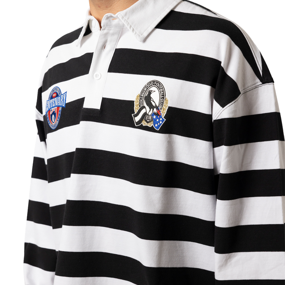 Collingwood Mitchell & Ness Centenary Rugby Polo | Official Collingwood FC Merchandise
