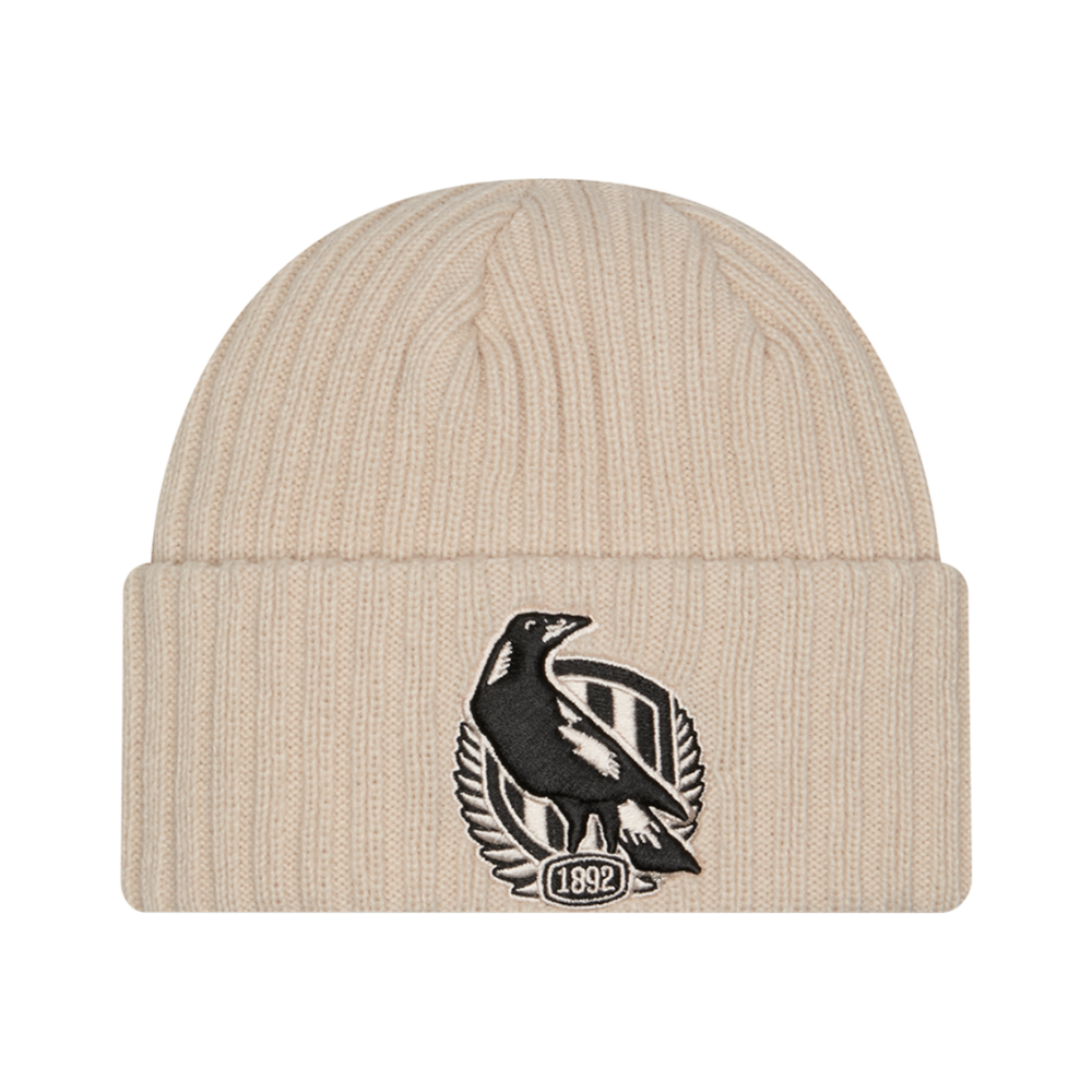 Collingwood New Era Stone Black KNIT Beanie