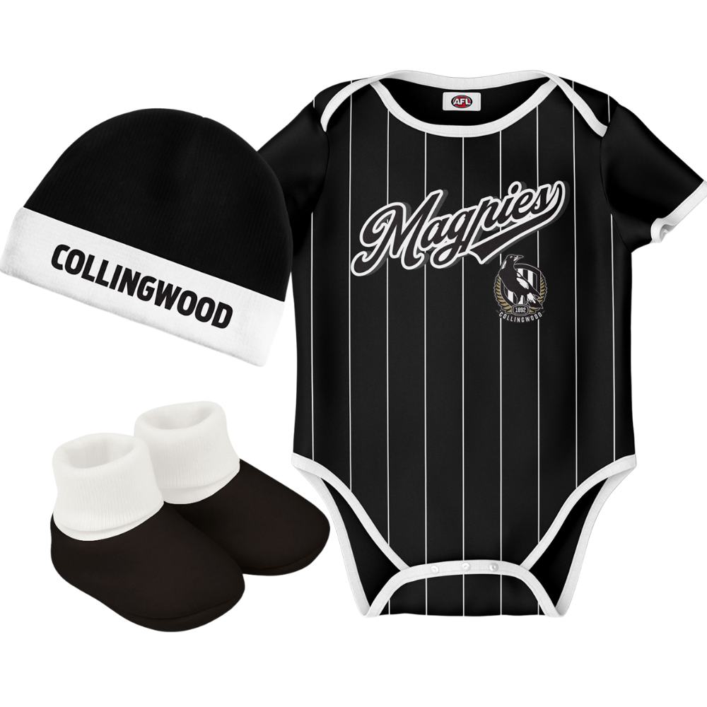 Collingwood Infant 3 Piece Gift Set | Official Collingwood FC Merchandise