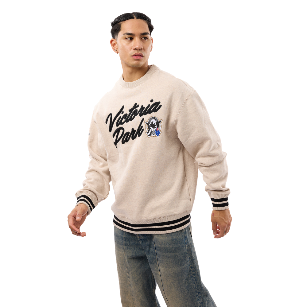 Collingwood Victoria Park Adults Script Vintage Crew | Official Collingwood FC Merchandise