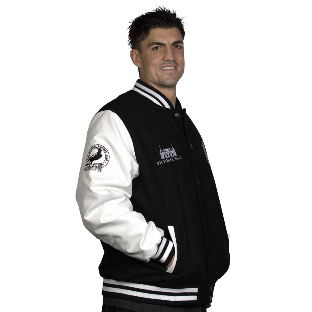 Collingwood Victoria Park Adults Varsity Jacket | Official Collingwood FC Merchandise