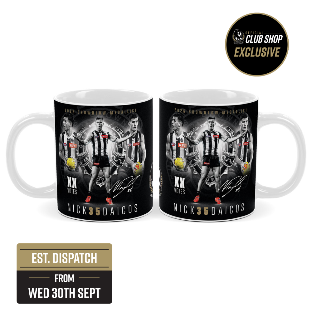 (PRE ORDER) Collingwood Nick Daicos 2026 Brownlow Mug