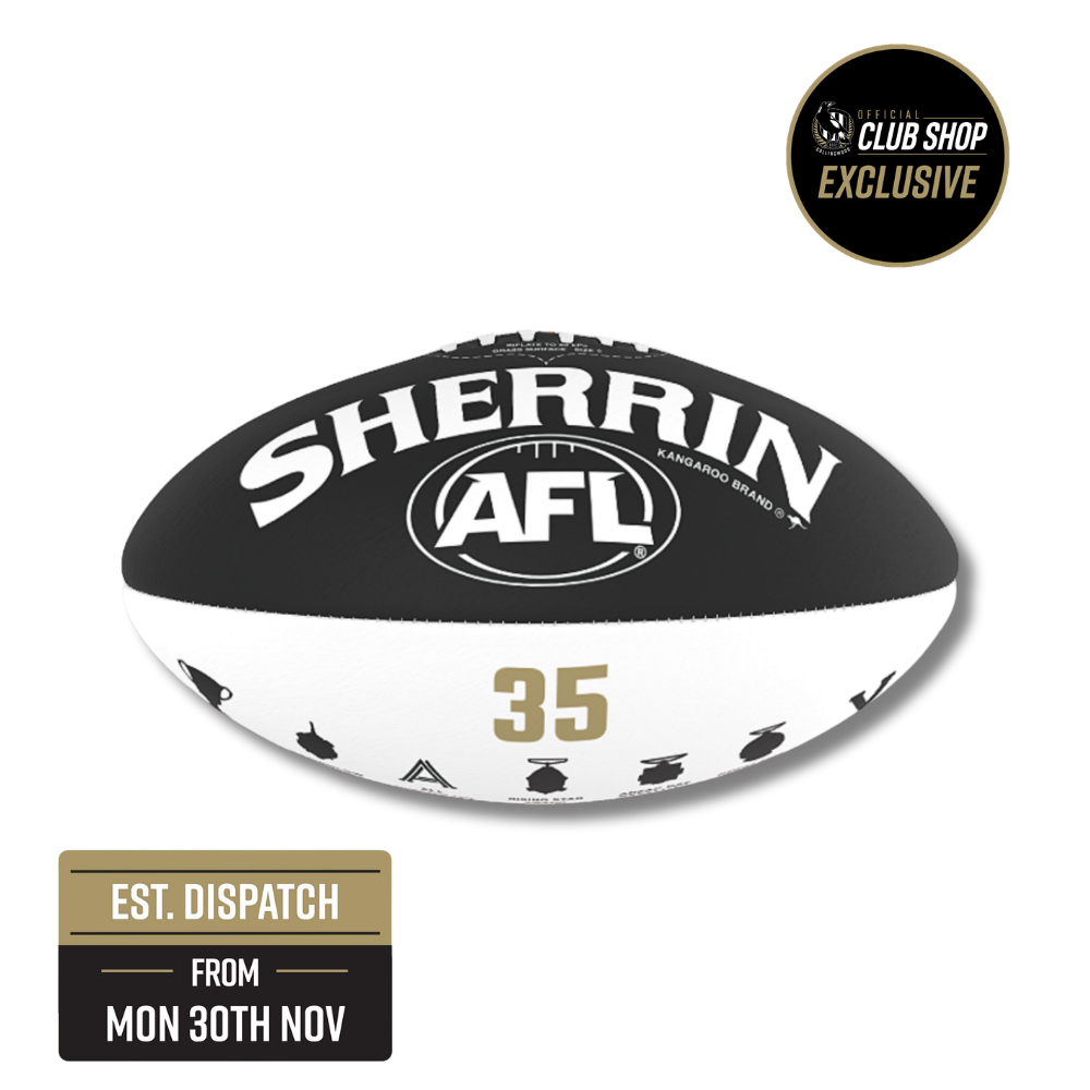 (PRE ORDER) Collingwood Nick Daicos 2026 Brownlow 20cm PVC Football