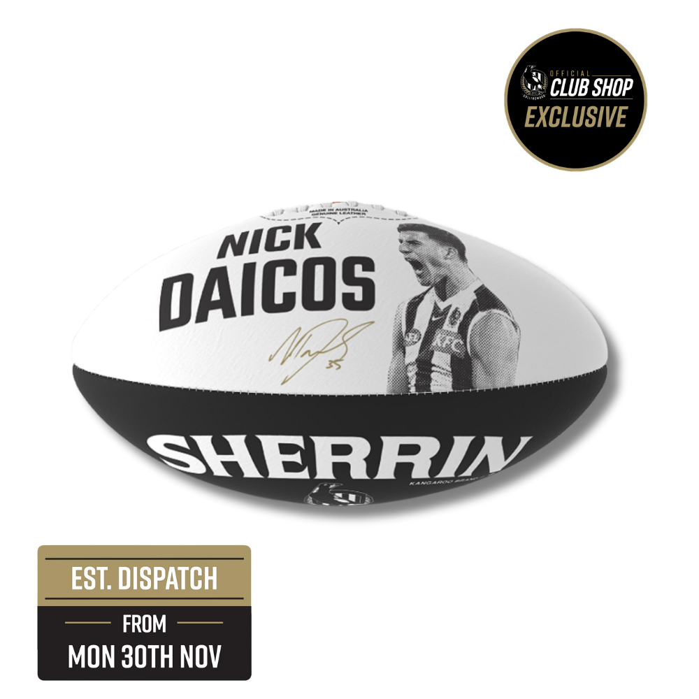 (PRE ORDER) Collingwood Nick Daicos 2026 Brownlow 20cm PVC Football