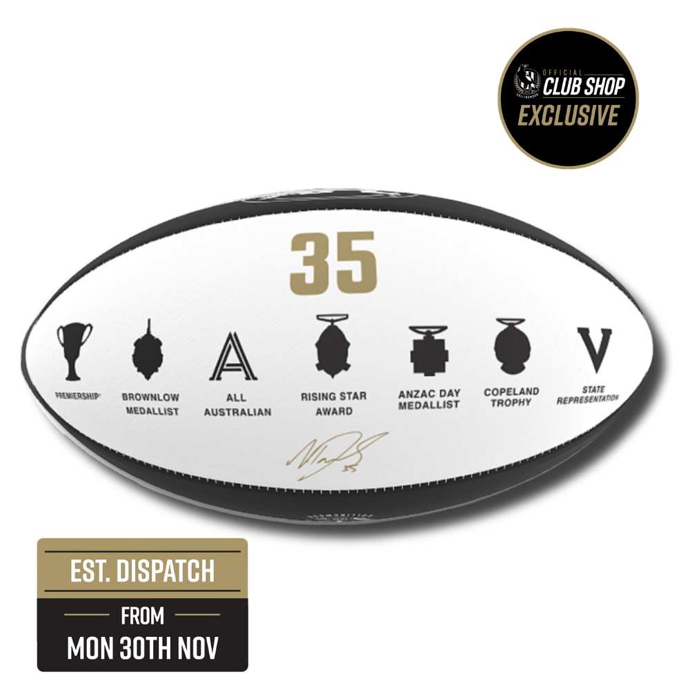 (PRE ORDER) Collingwood Nick Daicos 2026 Brownlow Size 3 PVC Football