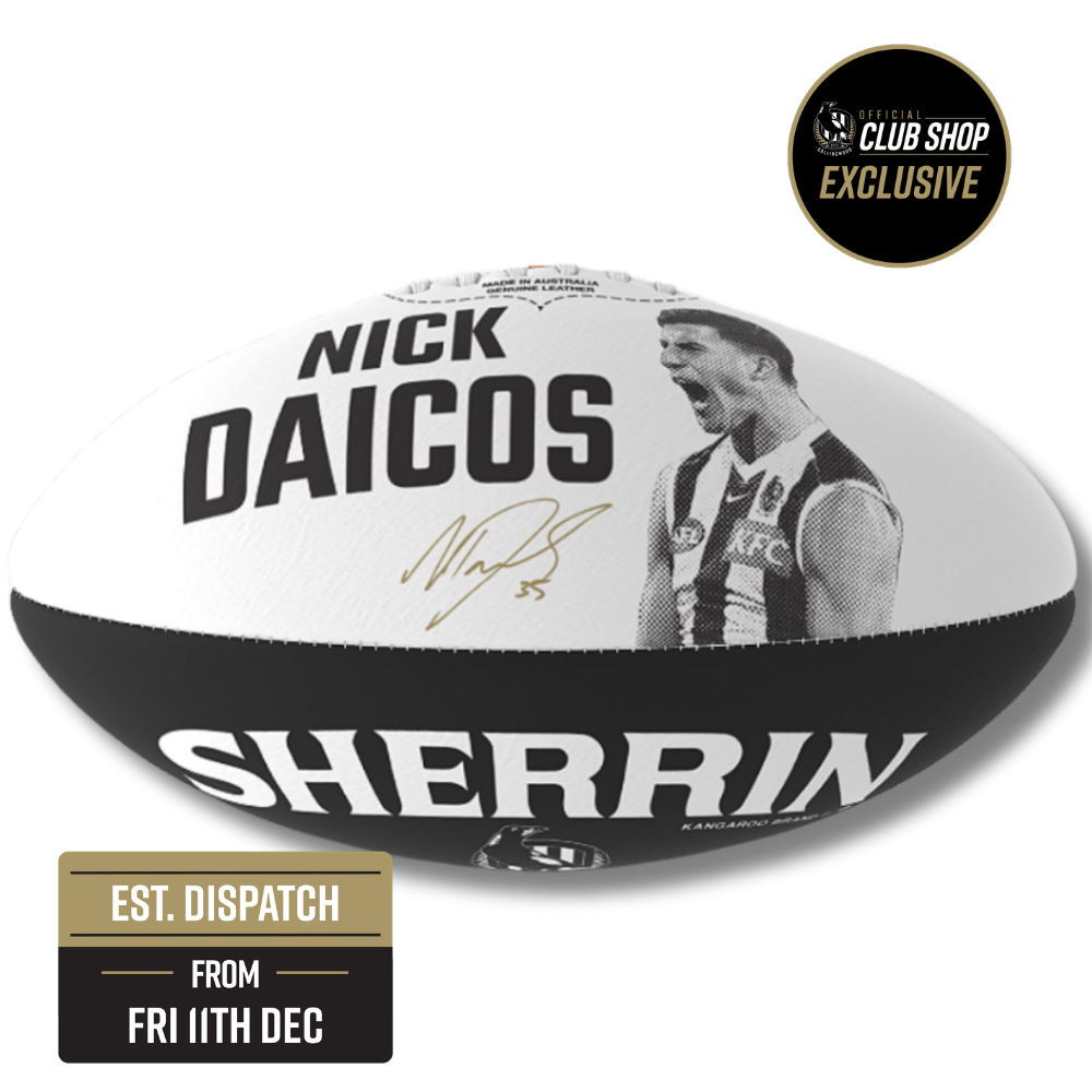 (PRE ORDER) Collingwood Nick Daicos 2026 Brownlow Size 5 Leather Football
