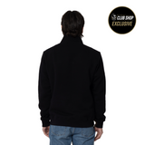 Collingwood Logo Basic 1/4 Zip Black Crew | Official Collingwood FC Merchandise
