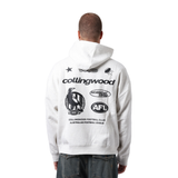 Collingwood Lifestyle Box Fit Grey Hood | Official Collingwood FC Merchandise