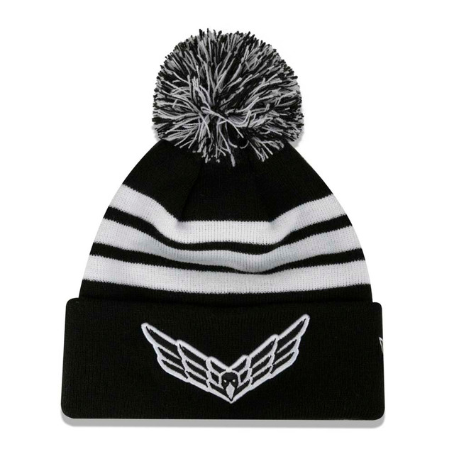 Collingwood New Era Swooping Magpie Stripe KNIT Beanie Collingwood New Era Swooping Magpie Stripe KNIT Beanie