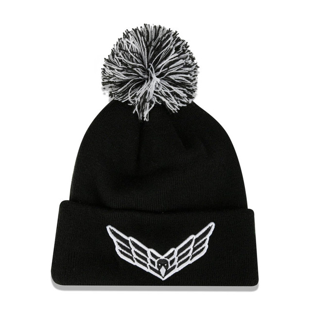 Collingwood New Era Swooping Magpie Black KNIT Beanie