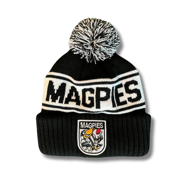 Collingwood Retro Youth Mascot Beanie | Official Collingwood FC Merchandise