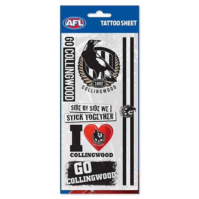 Collingwood Tattoo Sheet
