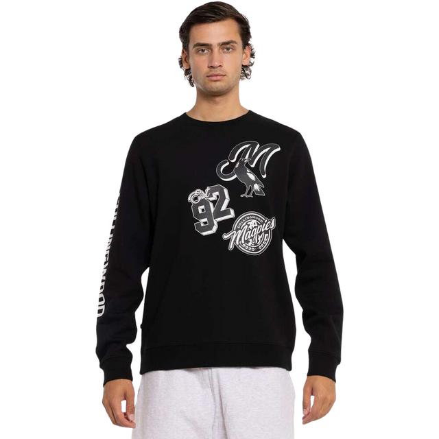 Collingwood Mens Patchwork Crew | Official Collingwood FC Merchandise