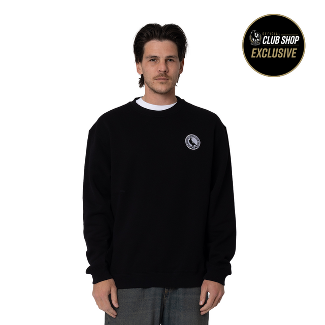 Collingwood Logo Basic Black Crew | Official Collingwood FC Merchandise