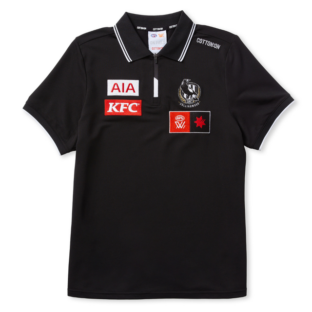 Collingwood 2025 AFLW Mens Media Polo Collingwood 2025 AFLW Mens Media Polo