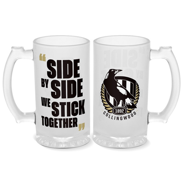 Collingwood 500ML Stein Frosted | Official Collingwood FC Merchandise