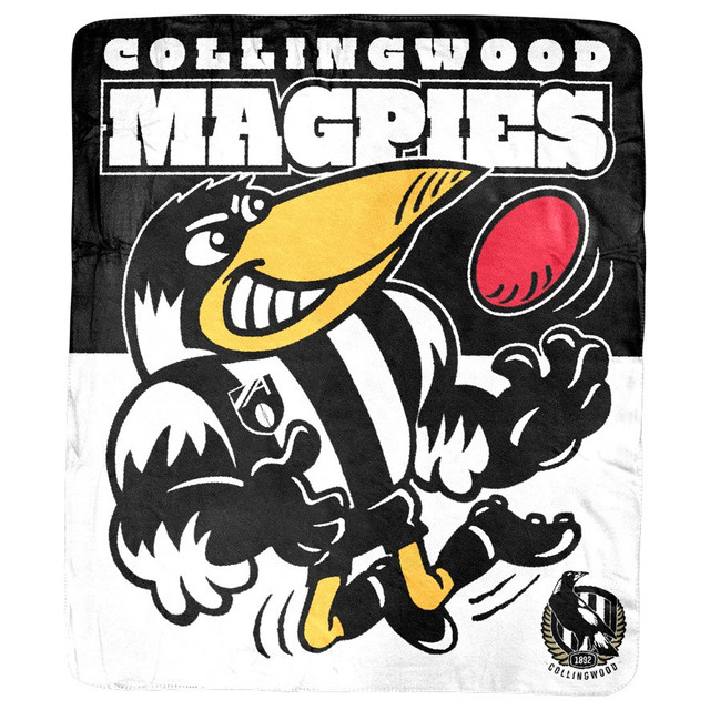 Collingwood Coral Fleece Mascot Throw